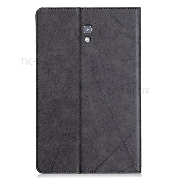 Геометрический Рисунок Кожи Стойки Смарт-крышка Для Samsung Galaxy Tab, 10.5 (2018) T590 T595 - Черный-3