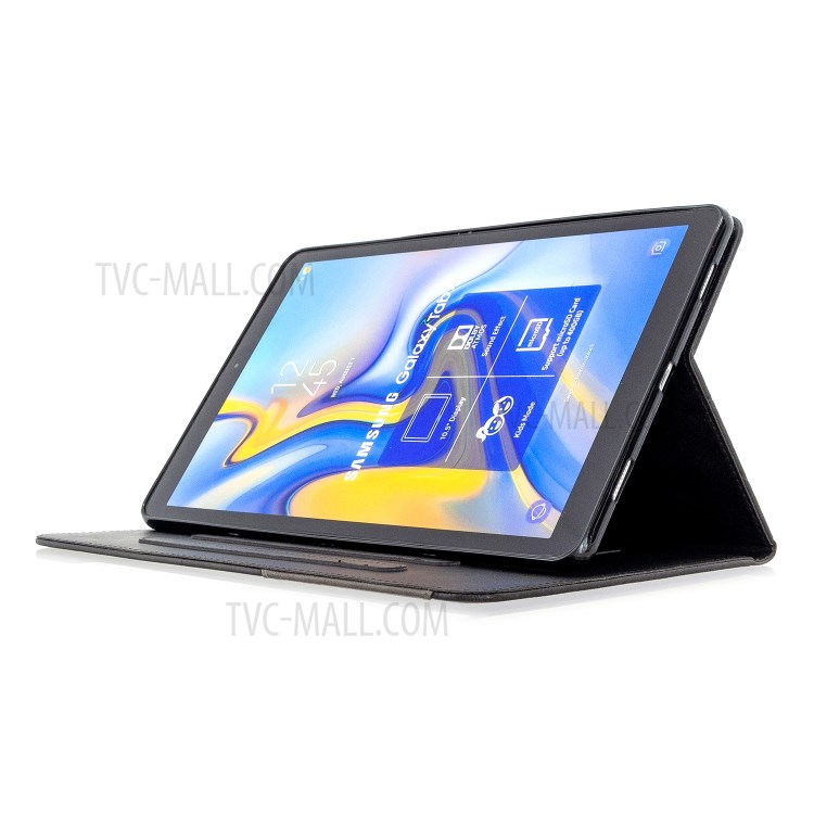 Геометрический Рисунок Кожи Стойки Смарт-крышка Для Samsung Galaxy Tab, 10.5 (2018) T590 T595 - Черный-6