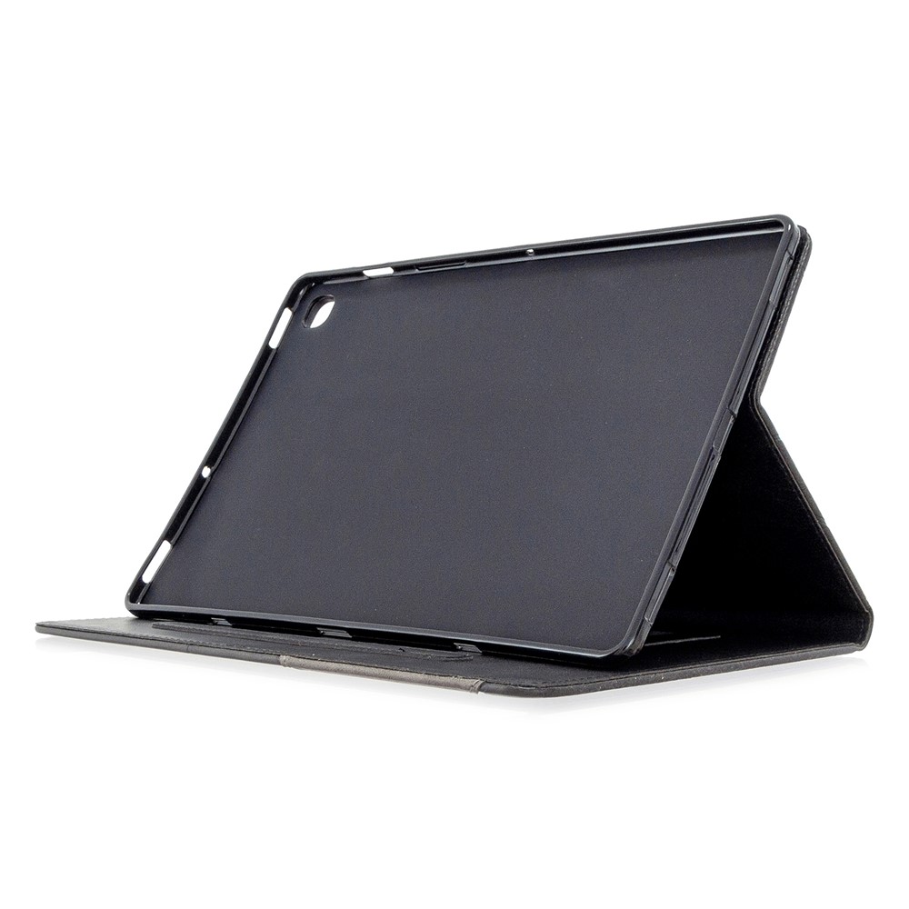 Teste Padrão Geométrico Vigília / Sono Caso Estande De Couro Para Samsung Galaxy Tab S5e SM-T720 - Preto-6