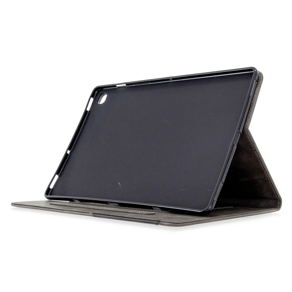El Caso Del Soporte De Cuero De Vigilia / Sueño Patrón Geométrico Para Samsung Galaxy Tab S5E SM-T720 - Gris-6