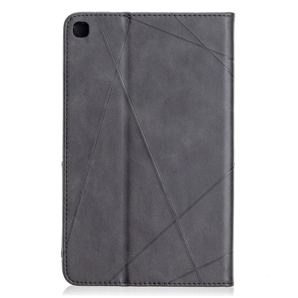 Estuche De Cuero Estela / Del Sueño Patrón Geométrico Para Samsung Galaxy Tab A 8.0 (2019) Con La Pluma S SM-P200 - Negro-3