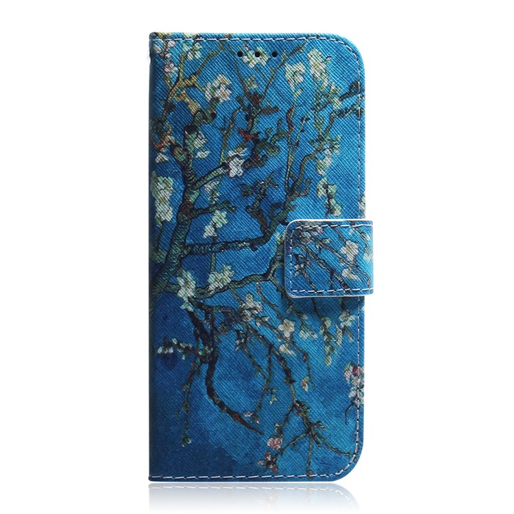 Drucken Von Skin Leder Brieftaschenhülle Für Samsung Galaxy A41 (globale Version) - Blumenbaum-2