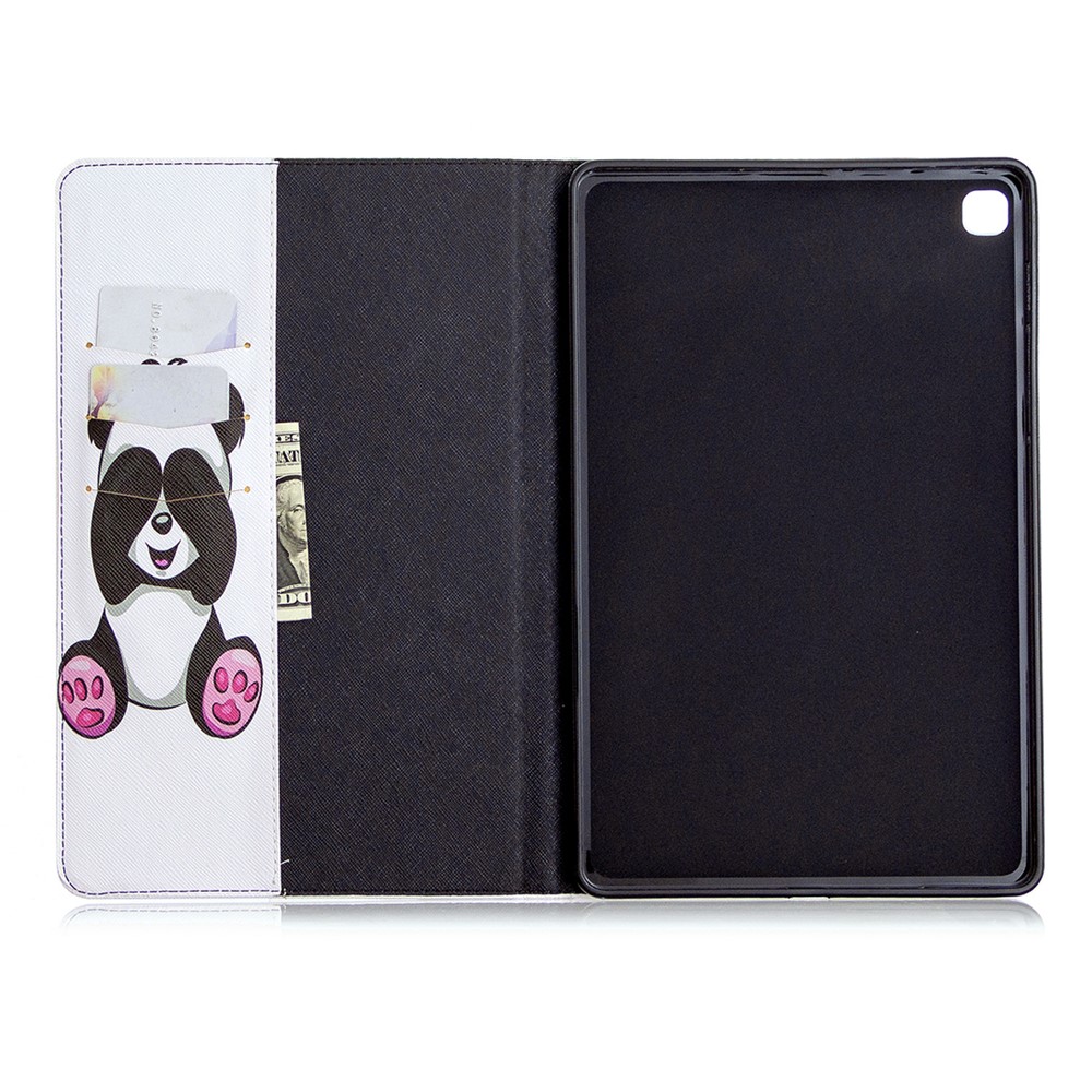 Pattern Printing Flip Leather Wallet Tablet Shell for Samsung Galaxy Tab S6 Lite SM-P610/P615 - Panda-4