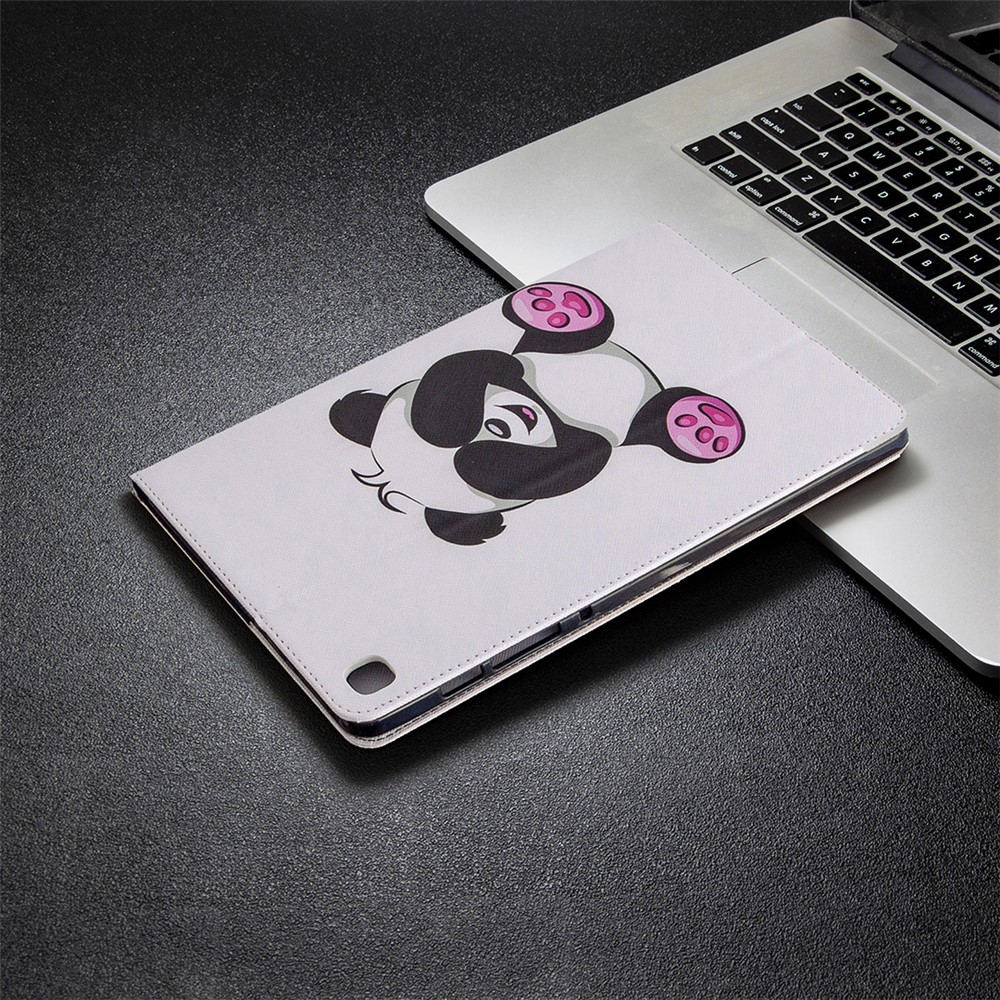 Pattern Printing Flip Leather Wallet Tablet Shell for Samsung Galaxy Tab S6 Lite SM-P610/P615 - Panda-8