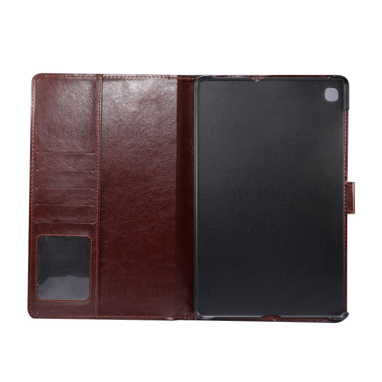 Jeans Cloth Stand Leather Tab Case for Samsung Galaxy Tab S6 Lite P610/P615 - Black-4