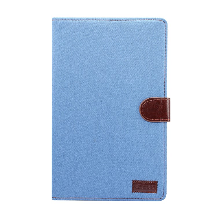 Jeans Cloth Stand Leather Tab Case for Samsung Galaxy Tab S6 Lite P610/P615 - Baby Blue-2