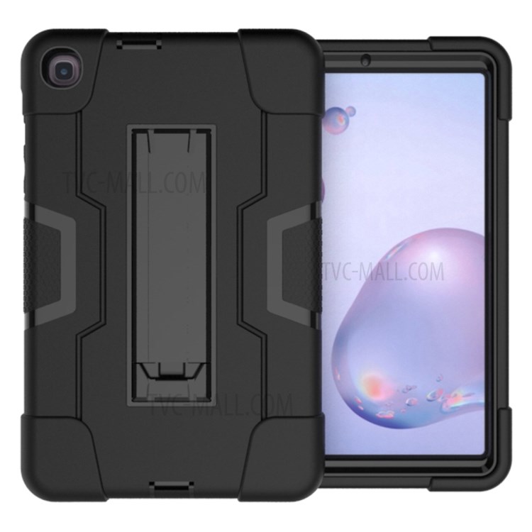 Kickstand Shock Proof TPU + PC + Silicone Combo Protective Cover for Samsung Galaxy Tab A 8.4 (2020) - Black-2