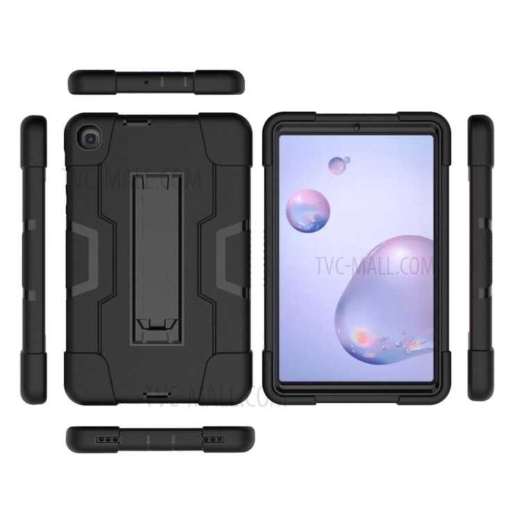 Kickstand Shock Proof TPU + PC + Silicone Combo Protective Cover for Samsung Galaxy Tab A 8.4 (2020) - Black-6