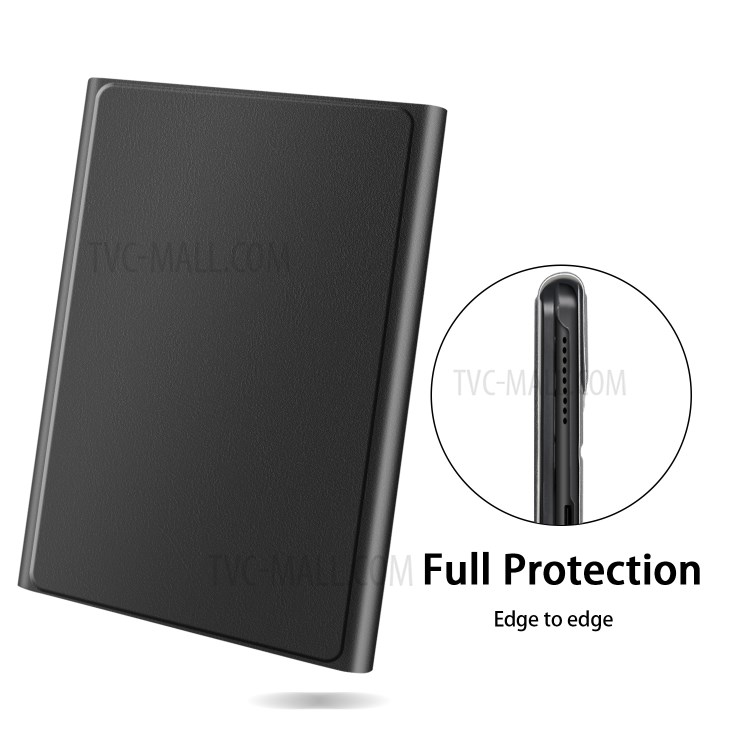 Smart Leather Stand Flip Cover with Pen Slot for Samsung Galaxy Tab S6 Lite - Black-6