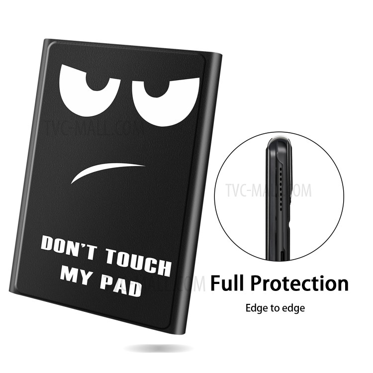 Pattern Printing Smart Leather Shell with Pen Slot for Samsung Galaxy Tab S6 Lite - Don't Touch My Pad-6