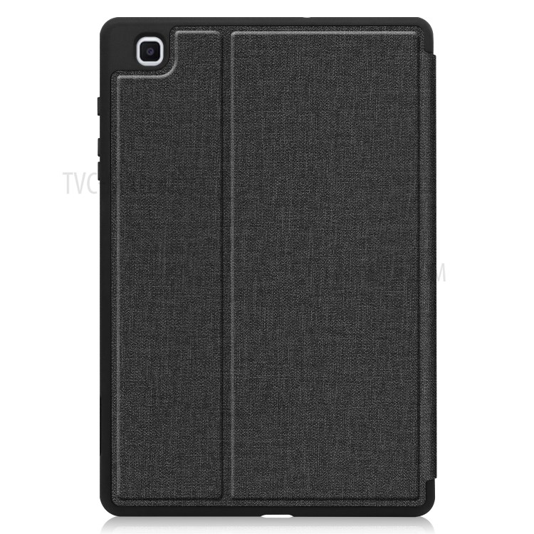 Cloth Texture Stand Leather Smart Tablet Case with Pen Slot for Samsung Galaxy Tab S6 Lite - Black-8