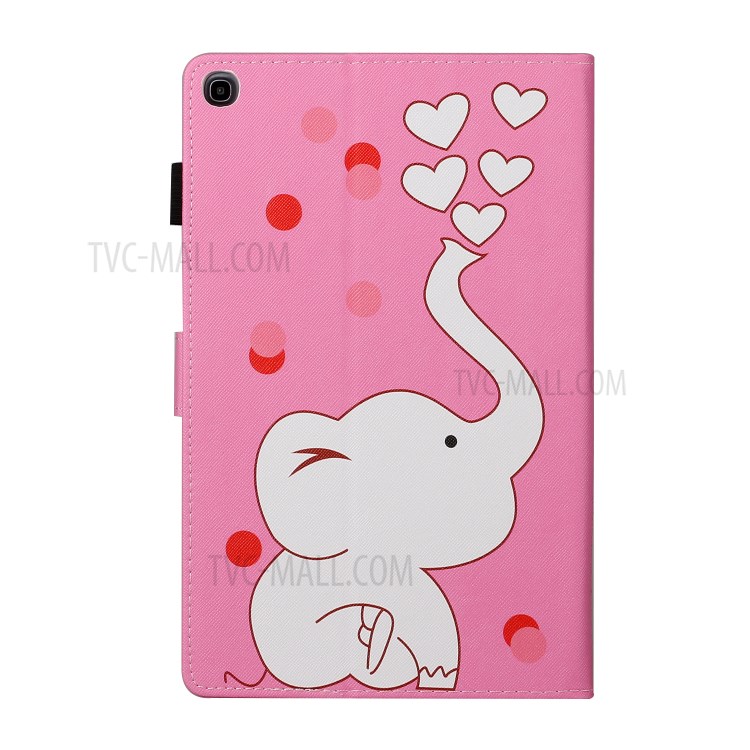 Pattern Printing Stand Card Slot Leather Tablet Case for Samsung Galaxy Tab A 8.0 Wi-Fi (2019) SM-T290/T295 - Elephant-3