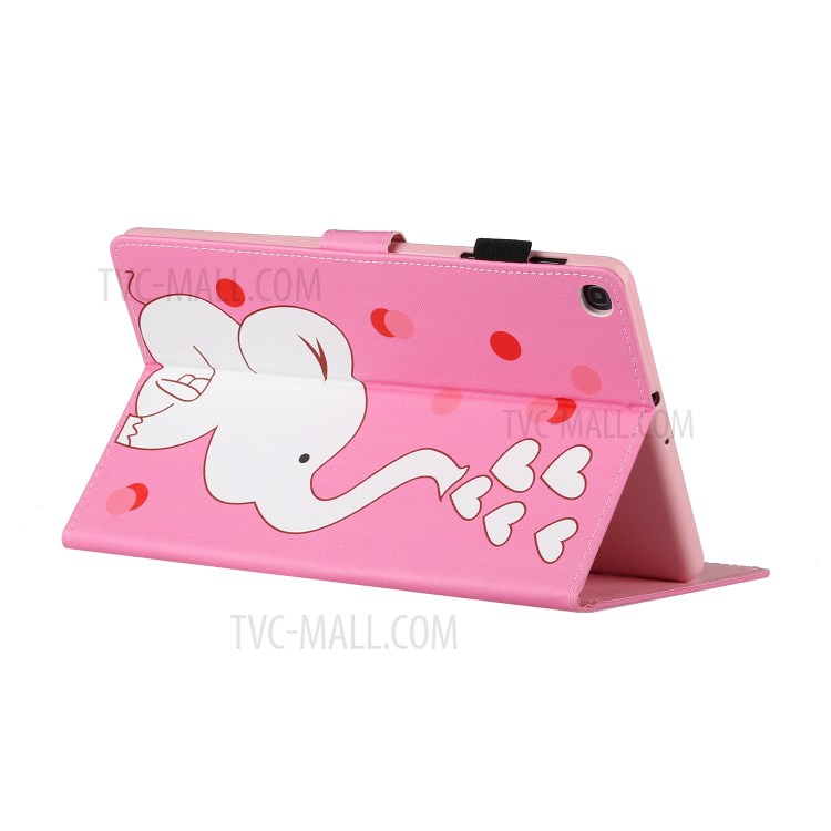 Pattern Printing Stand Card Slot Leather Tablet Case for Samsung Galaxy Tab A 8.0 Wi-Fi (2019) SM-T290/T295 - Elephant-4