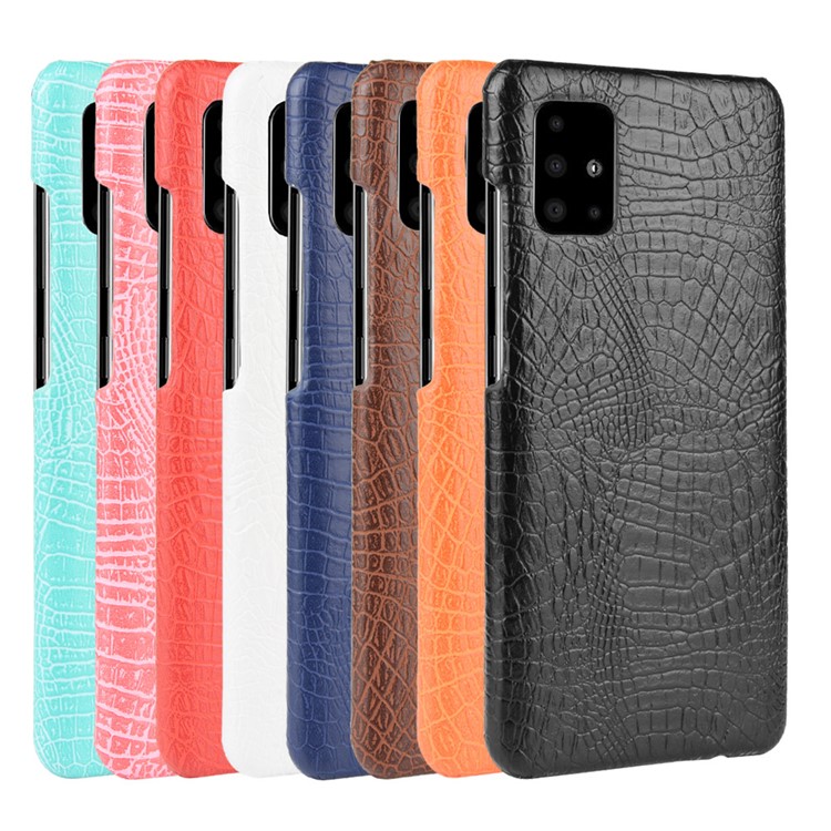 Crocodile Texture PU Leather Coated PC Shell for Samsung Galaxy A51 5G SM-A516 - Black-6