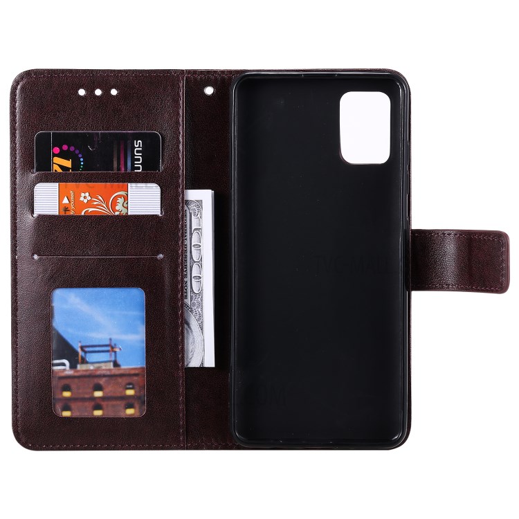 Imprint Flower Leather Cool Cover for Samsung Galaxy A71 5G SM-A716 - Brown-6