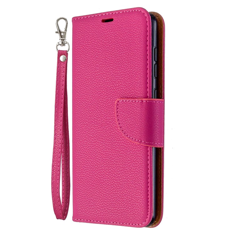 Litchi Surface with Wallet Leather Stand Case for Samsung Galaxy A31 - Rose-7