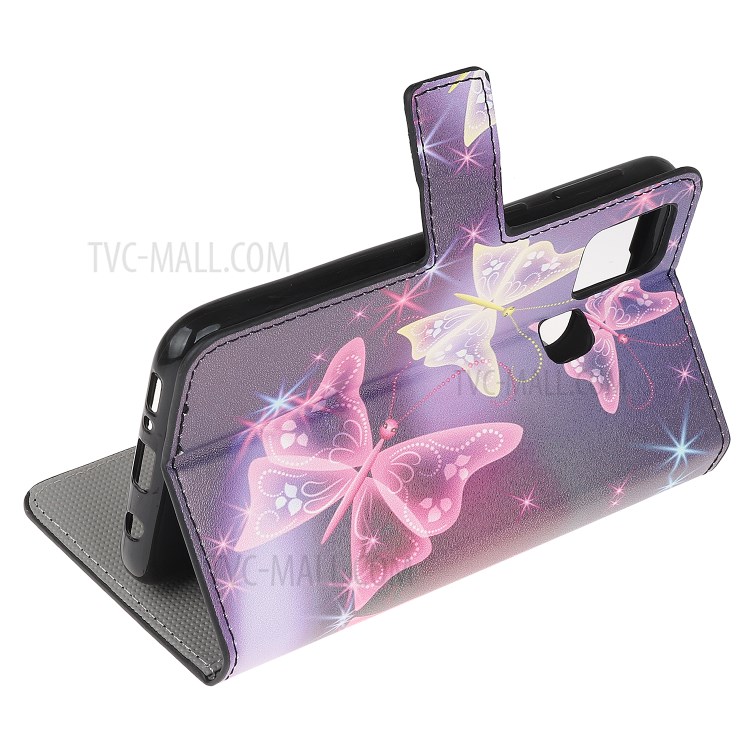 Pattern Printing PU Leather Wallet Stand Phone Cover for Samsung Galaxy M31 - Beautiful Butterflies-4