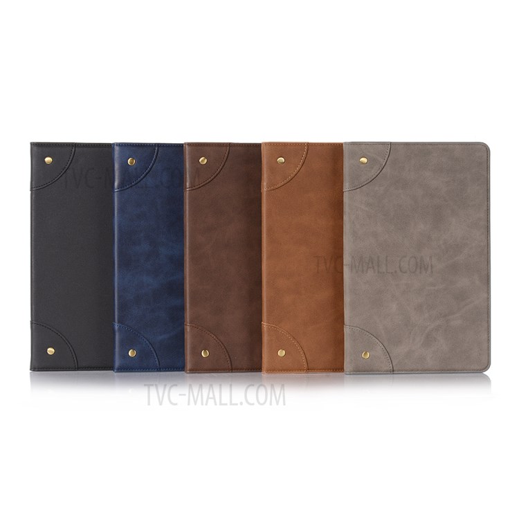 Retro Book Pattern Leather Smart Tablet Case for Samsung Galaxy Tab S6 Lite P610 - Grey-11