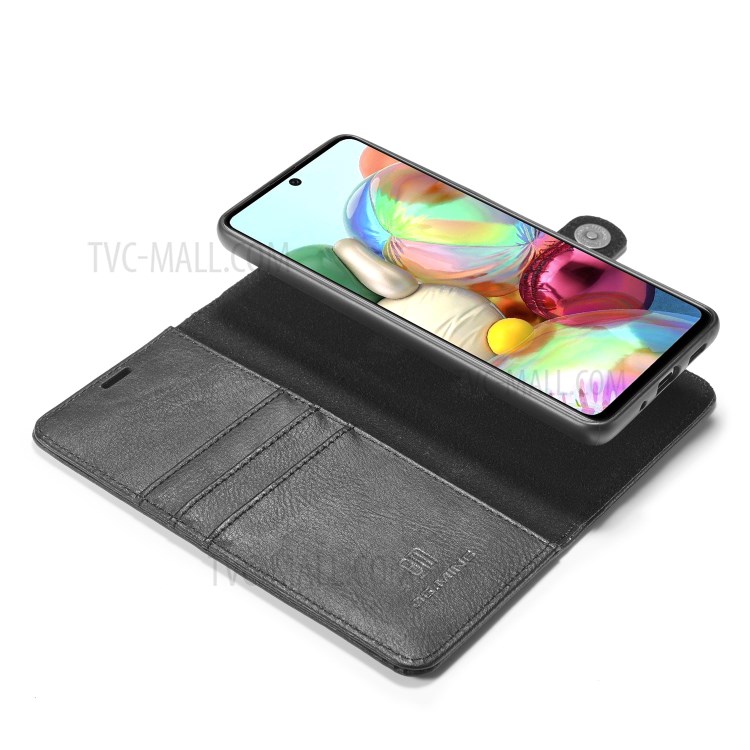 DG.MING for Samsung Galaxy A51 5G SM-A516 Detachable 2-in-1 PC Back Cover + Split Leather Case - Black-8