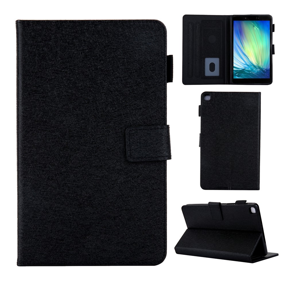 Líneas Textura Concha de Tableta de Cuero Fría Para Samsung Galaxy Tab A 8.0 Wi-Fi (2019) SM-T290 - Negro