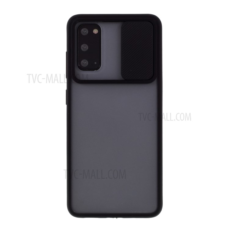Shell Mate PC + TPU Con Cubierta De La Cámara De Deslizamiento Para La Galaxia S20 - Negro-2