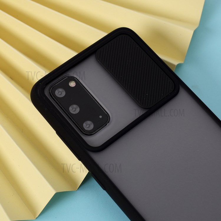 Shell Mate PC + TPU Con Cubierta De La Cámara De Deslizamiento Para La Galaxia S20 - Negro-6