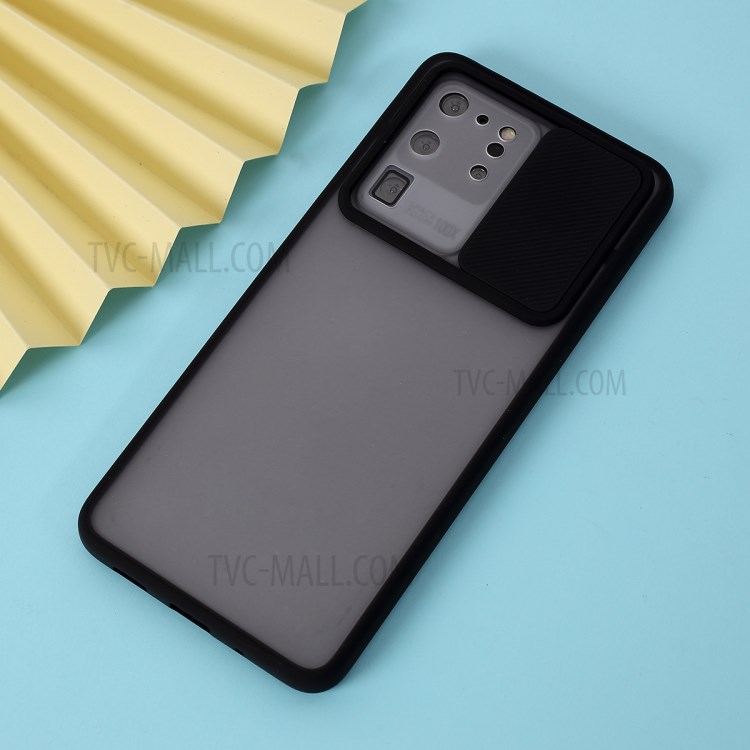 PC + TPU Матовый Корпус С Оболочкой Слайд-камеры Для Samsung Galaxy S20 Ультра - Черный-7