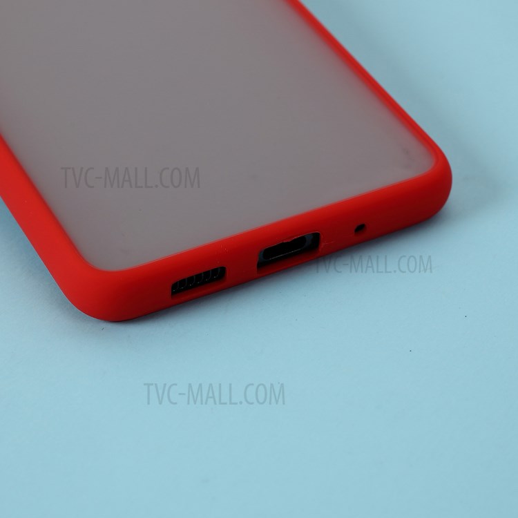 Matter PC + TPU Telefonkasten Mit Rutsche Kameraabdeckung Für Samsung-Galaxie S20 Plus - Rot-3
