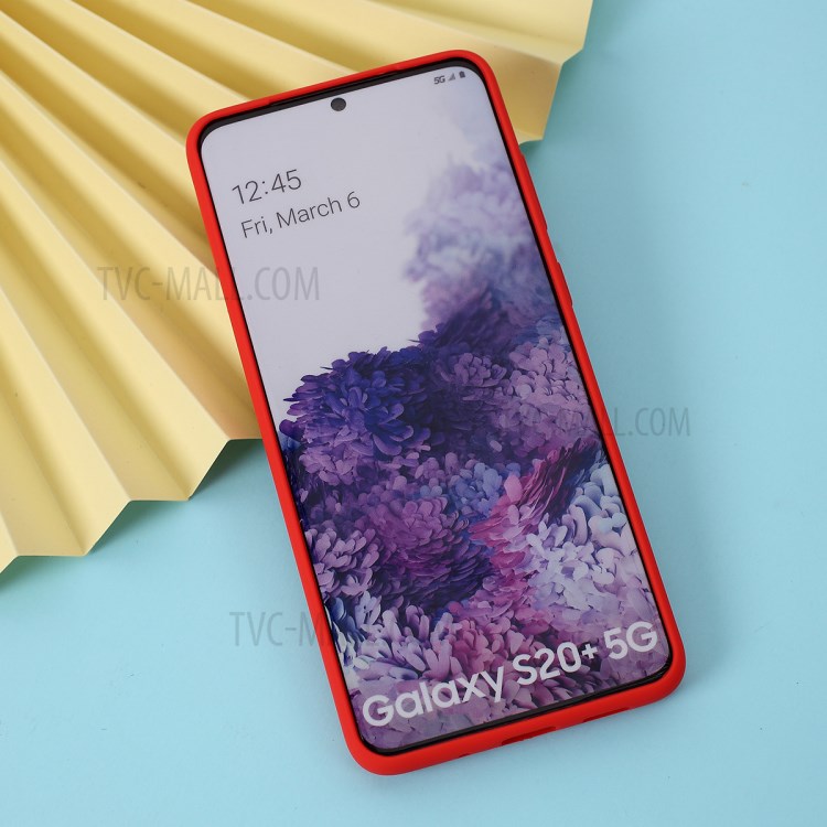 Matter PC + TPU Telefonkasten Mit Rutsche Kameraabdeckung Für Samsung-Galaxie S20 Plus - Rot-6
