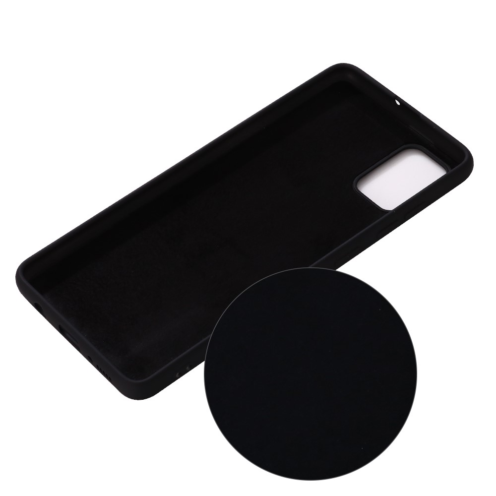 Couverture De Protecteur De Téléphone De Silicone Liquide Flexible Pour Samsung Galaxy A51 5G SM-A516 - Noir