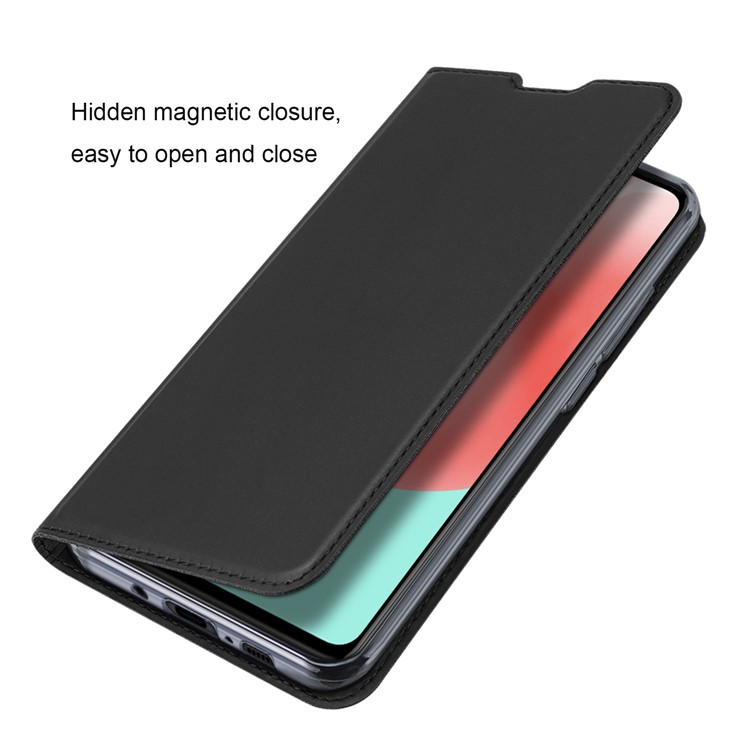 Dux Ducis Skin Pro Series Card Slot Silky Touch Surface PU Leder Telefonabdeckung Für Samsung Galaxy A41 (globale Version) - Schwarz