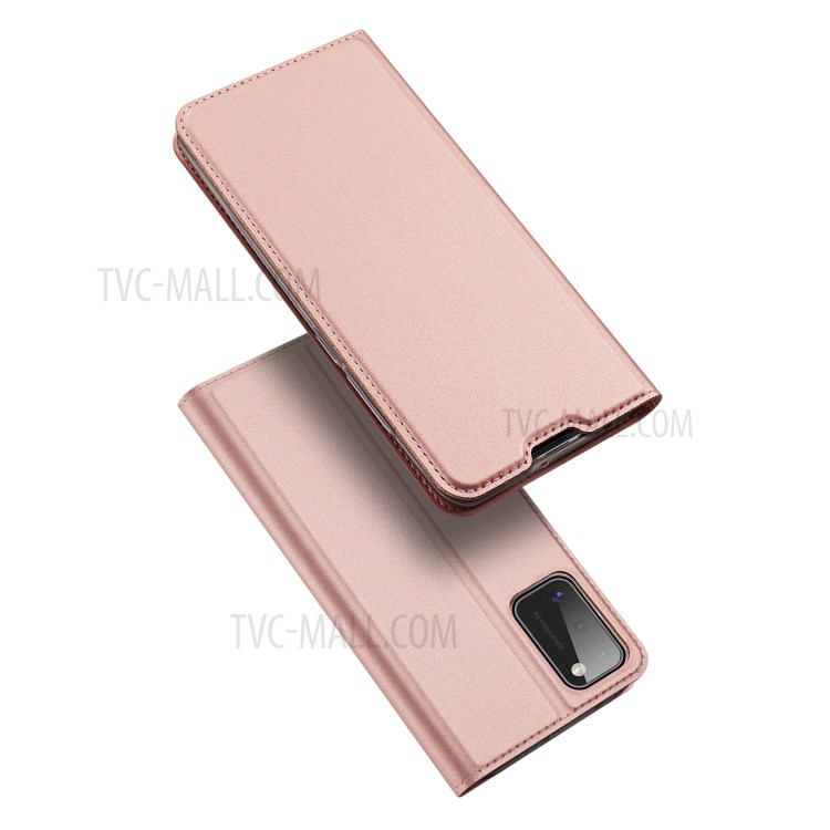 DUX DUCIS Skin Pro Series Card Slot PU Leather Phone Cover for Samsung Galaxy A41 (Global Version) - Rose Gold-1