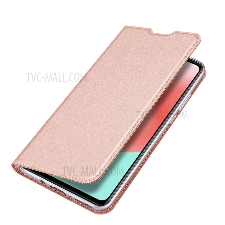 DUX DUCIS Skin Pro Series Card Slot PU Leather Phone Cover for Samsung Galaxy A41 (Global Version) - Rose Gold-4
