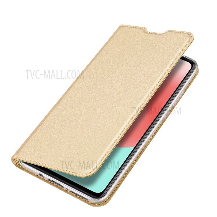 DUX DUCIS Skin Pro Series Card Slot PU Leather Phone Cover for Samsung Galaxy A41 (Global Version) - Gold-4