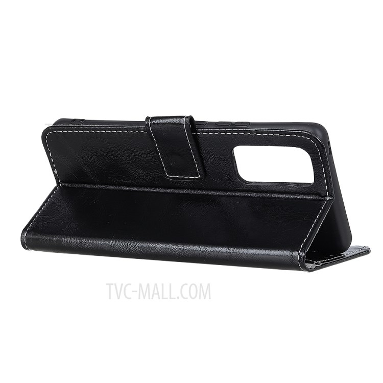 Crazy Horse Skin Wallet Leather Stand Case for Samsung Galaxy Note 20 - Black-3