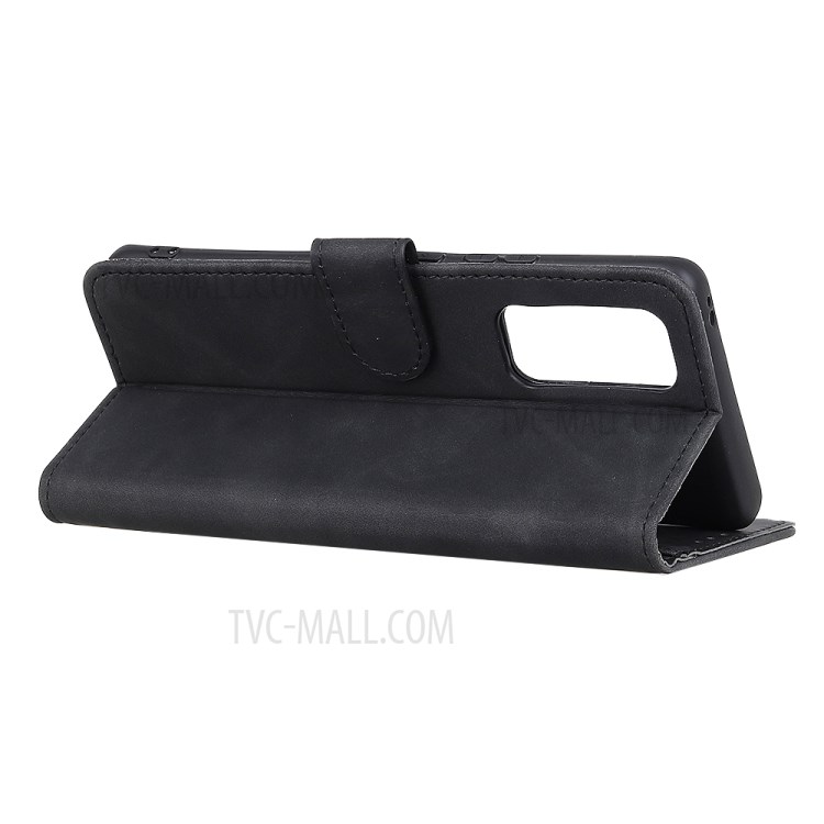 KHAZNEH Retro Leather Case Stylish Cover for Samsung Galaxy Note 20 - Black-3