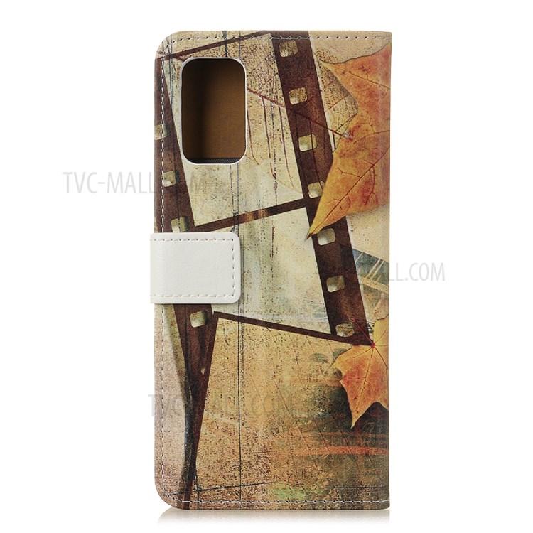 Pattern Printing PU Leather Wallet Stand Phone Case for Samsung Galaxy Note 20 - Eiffel Tower-3