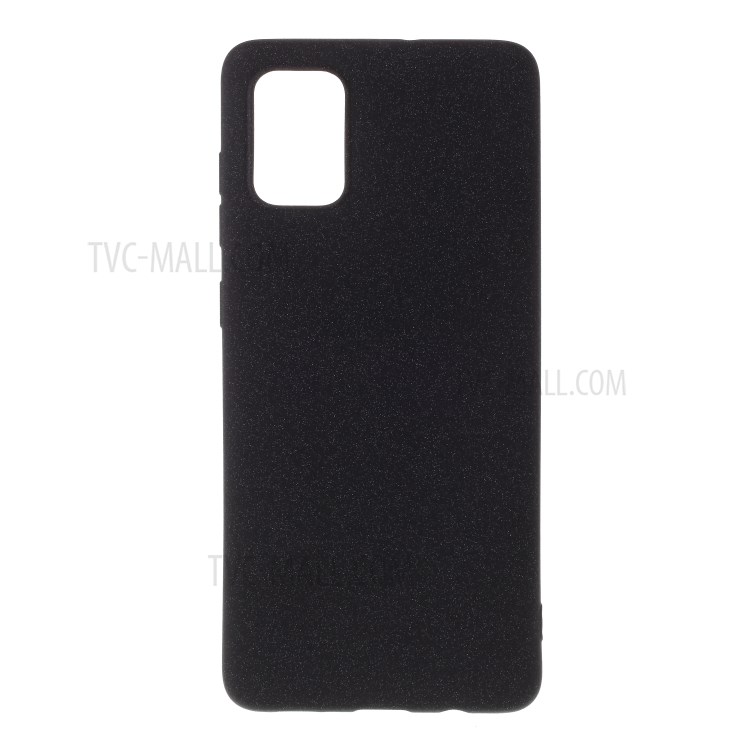 Caso TPU Dupla Face Fosco Superfície Para Samsung Galaxy A71 SM-A715 - Preto-1