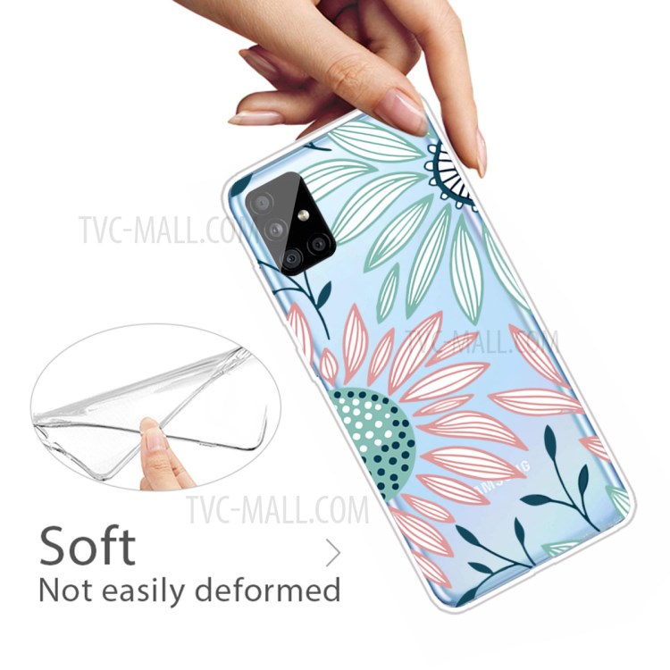 Pattern Printing Skin TPU Shell for Samsung Galaxy A31 - Flower-4