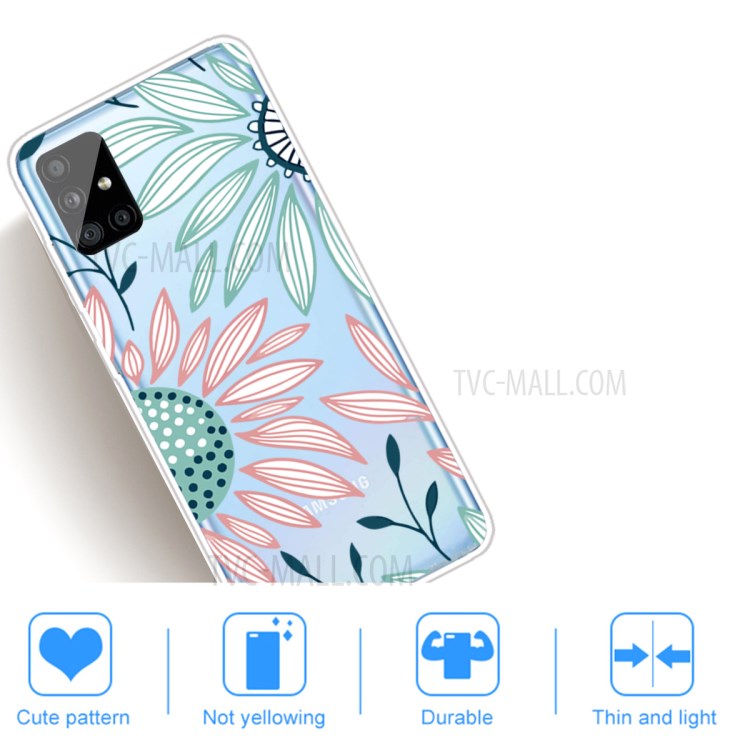 Pattern Printing Skin TPU Shell for Samsung Galaxy A31 - Flower-5