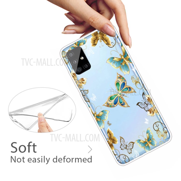 Pattern Printing Sylish TPU Cover for Samsung Galaxy A51 SM-A515 - Butterfly-4