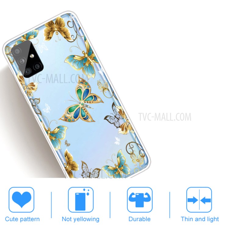 Pattern Printing Sylish TPU Cover for Samsung Galaxy A51 SM-A515 - Butterfly-5