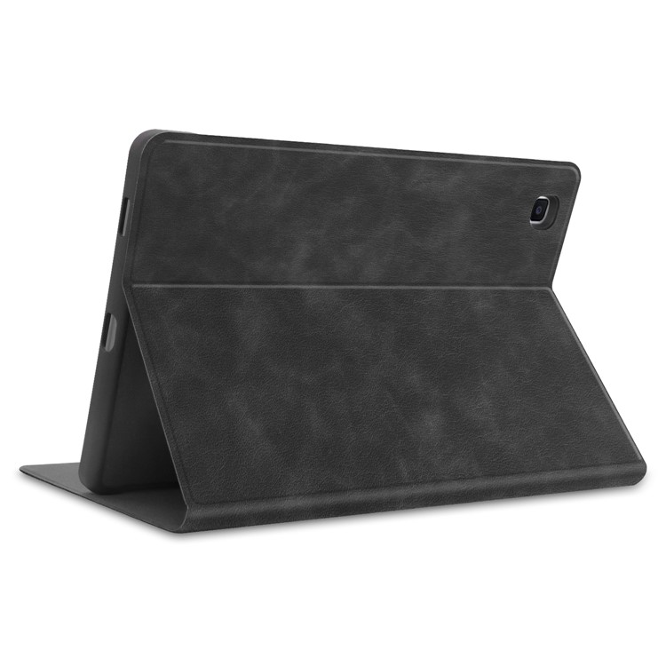 Textured PU Leather Stand Smart Tablet Case with Pen Slot for Samsung Galaxy Tab S6 Lite - Black-7