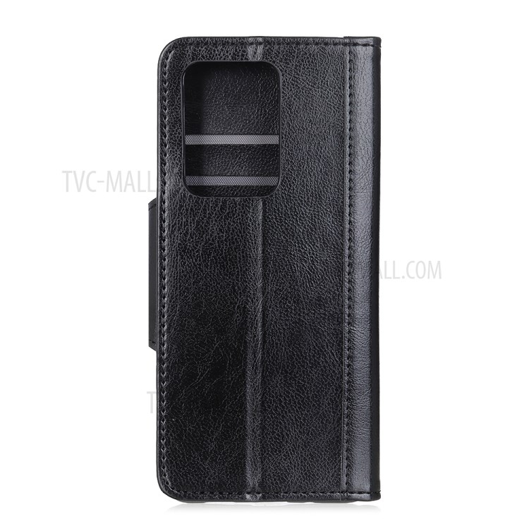 Cowhide Texture PU Leather Wallet Phone Cover for Samsung Galaxy Note 20 Plus - Black-10