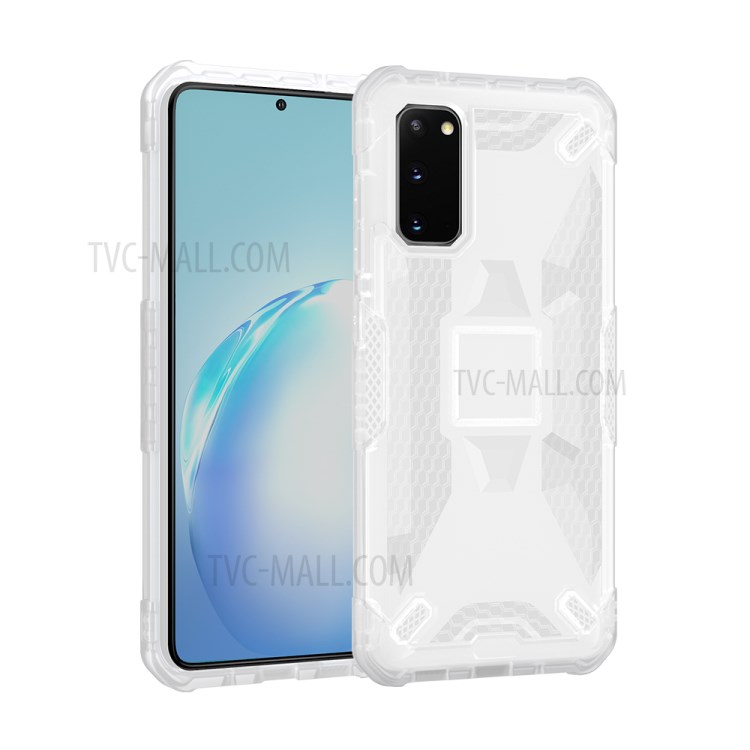 Robot Series Shockproof Anti-dropping TPU Phone Case for Samsung Galaxy S20 - Transparent-1