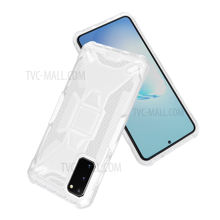 Robot Series Shockproof Anti-dropping TPU Phone Case for Samsung Galaxy S20 - Transparent-10
