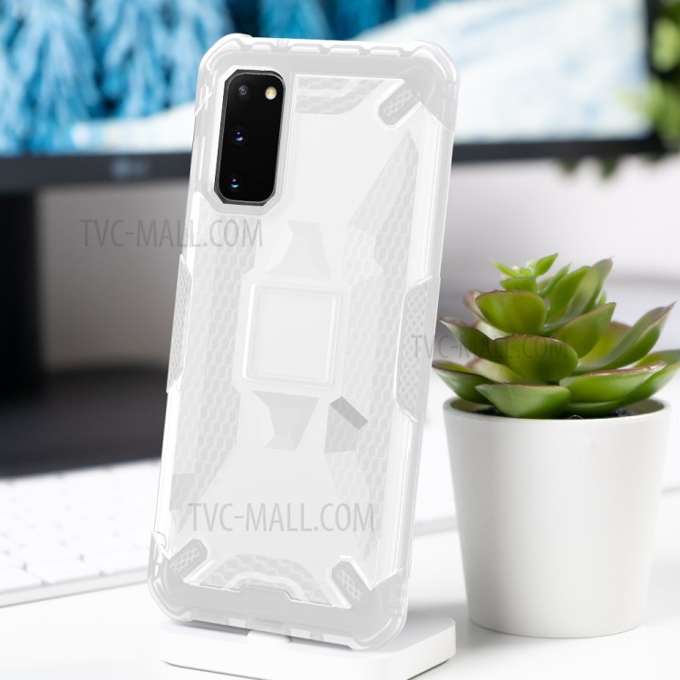 Robot Series Shockproof Anti-dropping TPU Phone Case for Samsung Galaxy S20 - Transparent-11