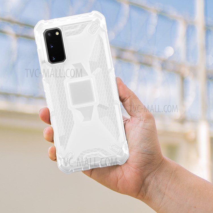 Robot Series Shockproof Anti-dropping TPU Phone Case for Samsung Galaxy S20 - Transparent-12
