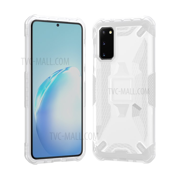 Robot Series Shockproof Anti-dropping TPU Phone Case for Samsung Galaxy S20 - Transparent-2