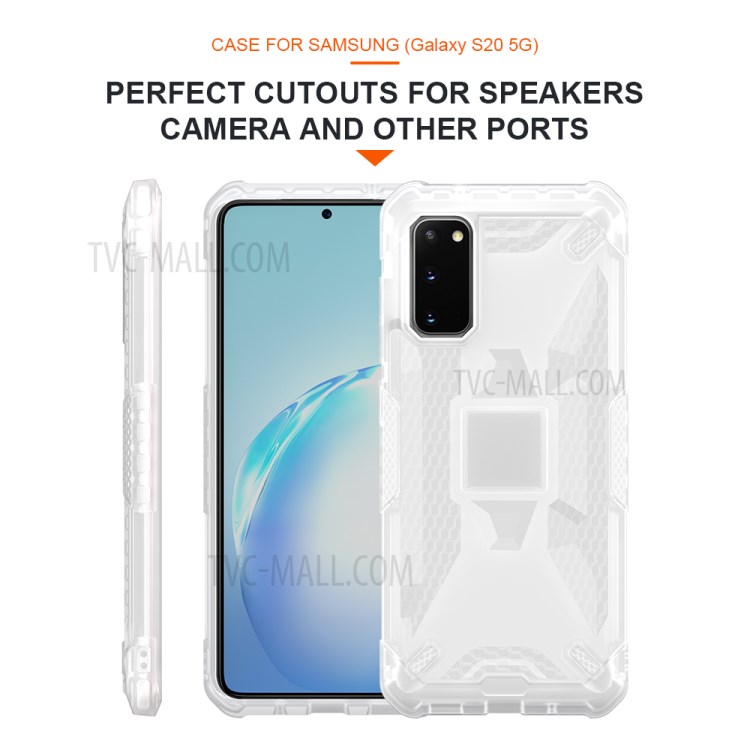 Robot Series Shockproof Anti-dropping TPU Phone Case for Samsung Galaxy S20 - Transparent-3
